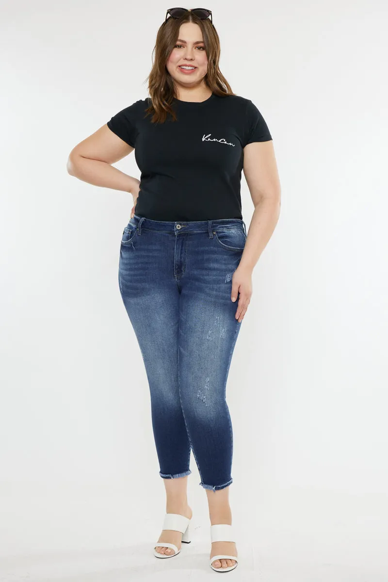 Jewels Mid Rise Ankle Skinny Jeans (Plus Size) sold by Kan Can product image thumbnail 4