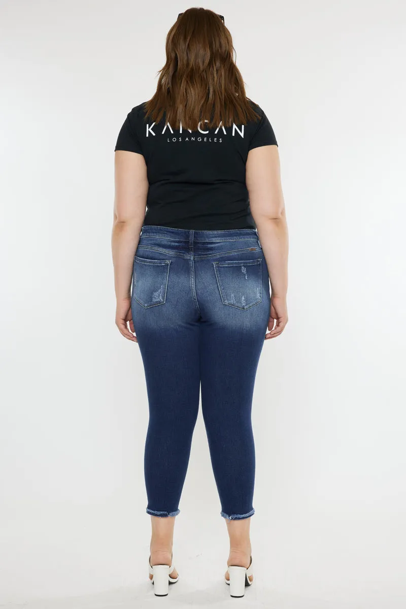 Jewels Mid Rise Ankle Skinny Jeans (Plus Size) sold by Kan Can product image thumbnail 2