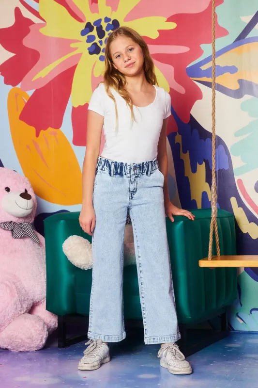 Rubi High Rise Wide Leg Kids Jeans sold by Kan Can