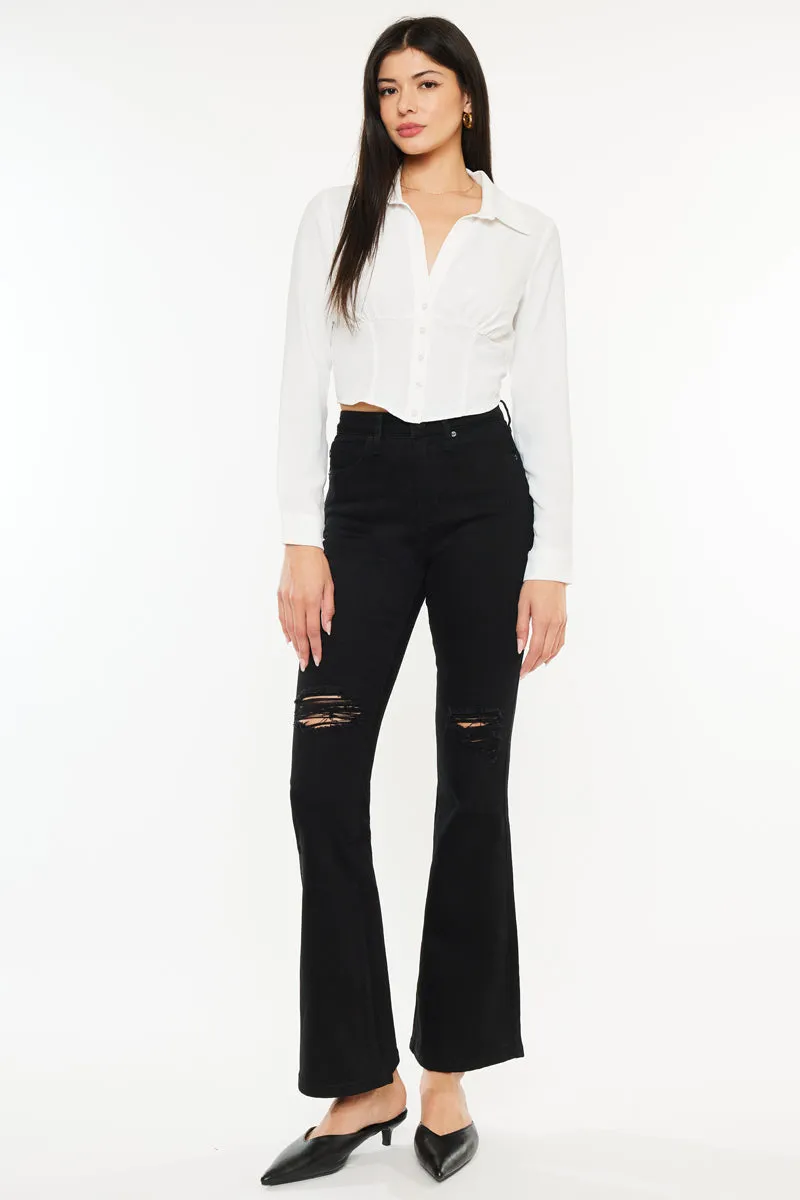 Mars High Rise Flare Jeans (Petite) sold by Kan Can product image thumbnail 4