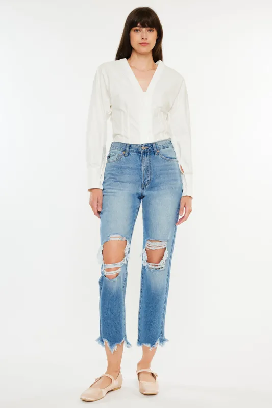 Regina High Rise Mom Jeans sold by Kan Can