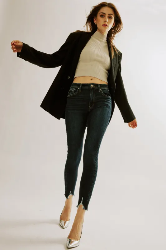 Aspen High Rise Ankle Skinny Jeans sold by Kan Can