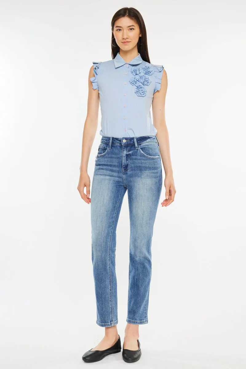Maddy High Rise Slim Straight Leg Jeans sold by Kan Can product image thumbnail 5