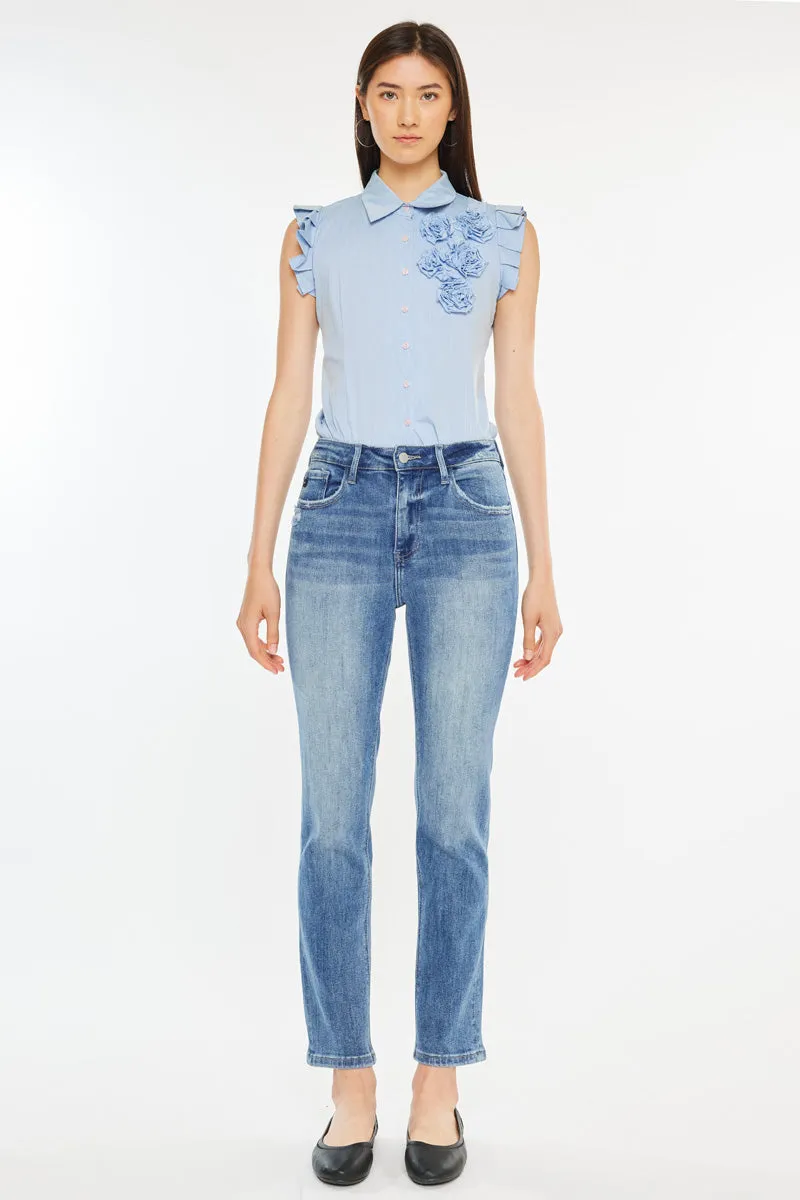 Maddy High Rise Slim Straight Leg Jeans sold by Kan Can product image thumbnail 3
