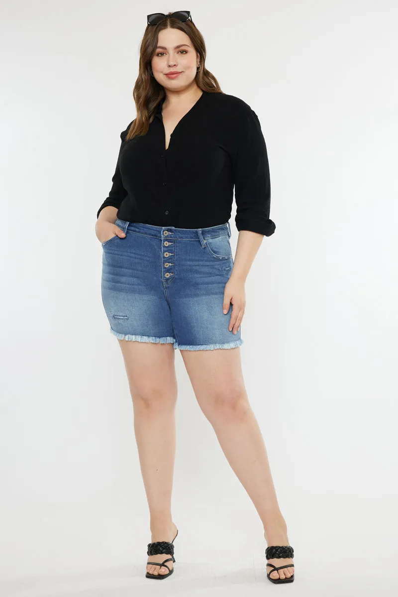 Zelda Mid Rise Shorts  (Plus Size) sold by Kan Can product image thumbnail 3
