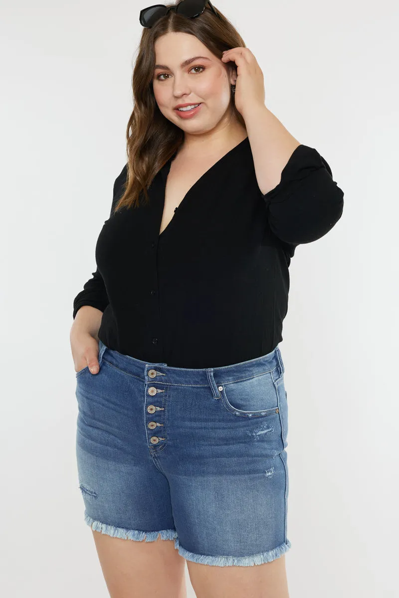 Zelda Mid Rise Shorts  (Plus Size) sold by Kan Can product image thumbnail 5