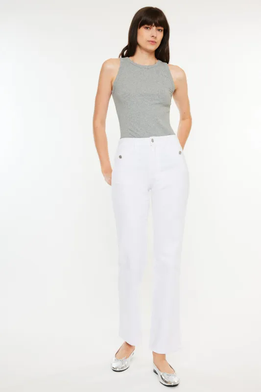 Marshmallow High Rise Straight made by Kan Can