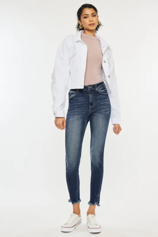 Layna Ultra High Rise Ankle Skinny Jeans sold by Kan Can