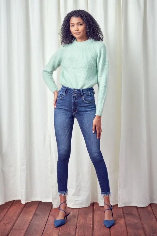 Kindred High Rise Ankle Skinny Jeans sold by Kan Can