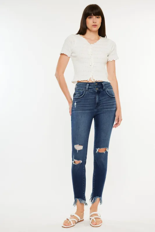 Truly High Rise Ankle Skinny sold by Kan Can