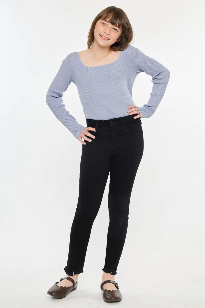 Rachell High Rise Ankle Skinny Kid Jeans sold by Kan Can