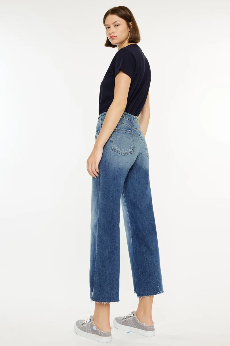 Shelly High Rise Cropped Wide Leg Jeans sold by Kan Can product image thumbnail 5