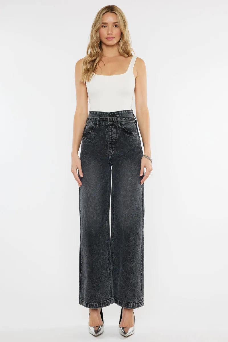 Zinc Ultra High Rise Belted 90's Wide Leg Jeans sold by Kan Can product image thumbnail 4