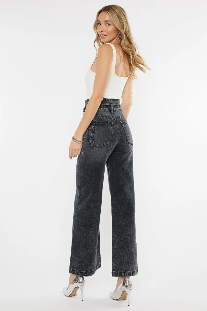 Zinc Ultra High Rise Belted 90's Wide Leg Jeans sold by Kan Can product image thumbnail 2