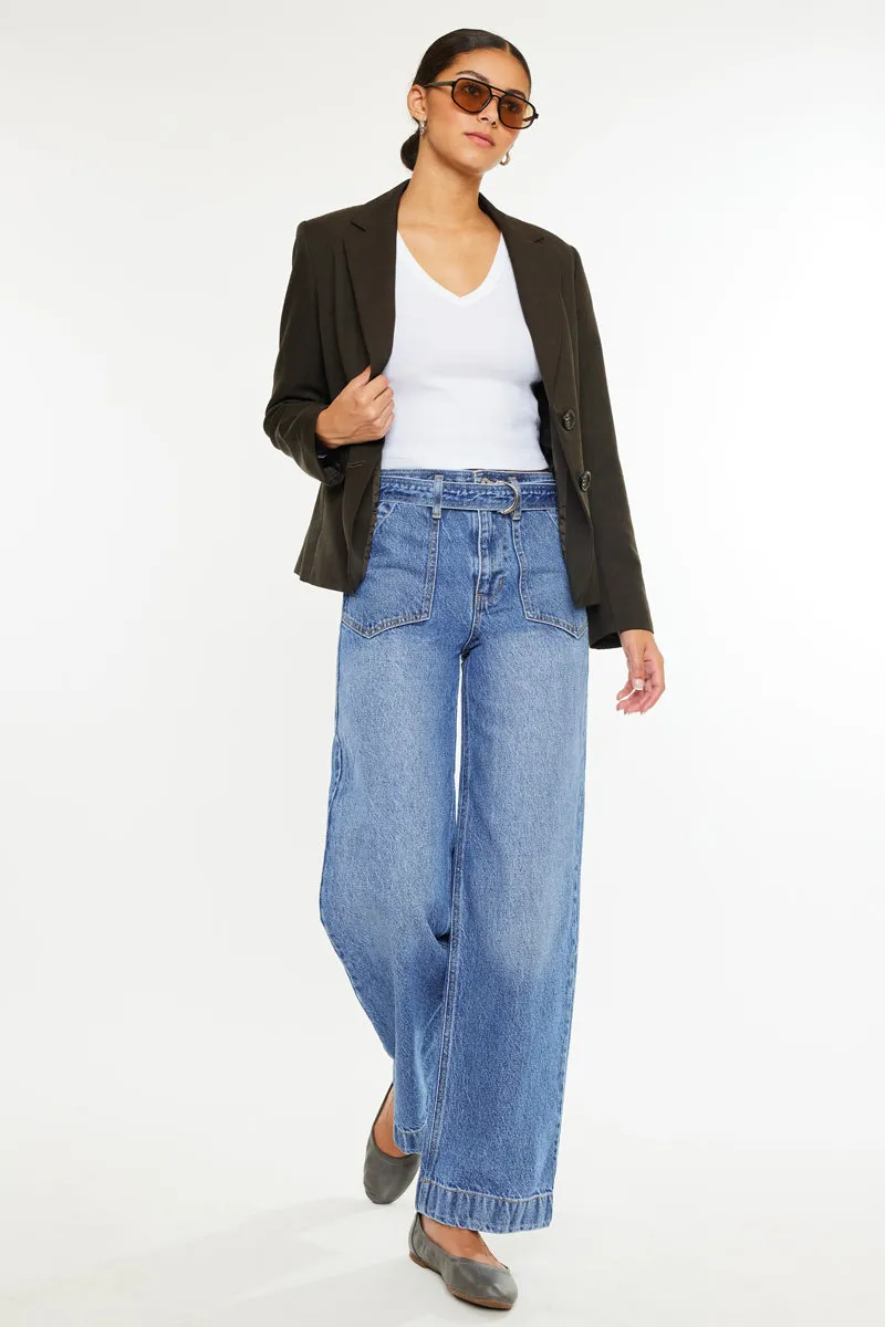 Finn Ultra High Rise Wide Fit Leg Jeans sold by Kan Can