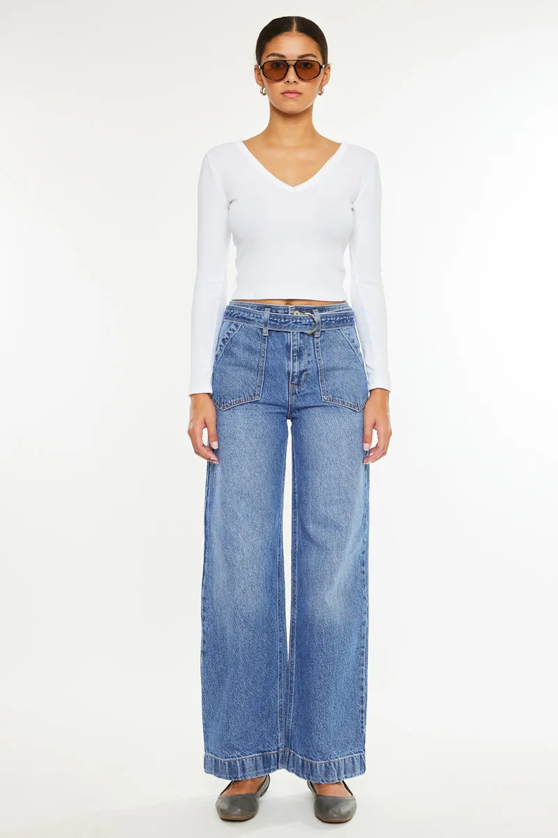 Finn Ultra High Rise Wide Fit Leg Jeans sold by Kan Can product image thumbnail 4