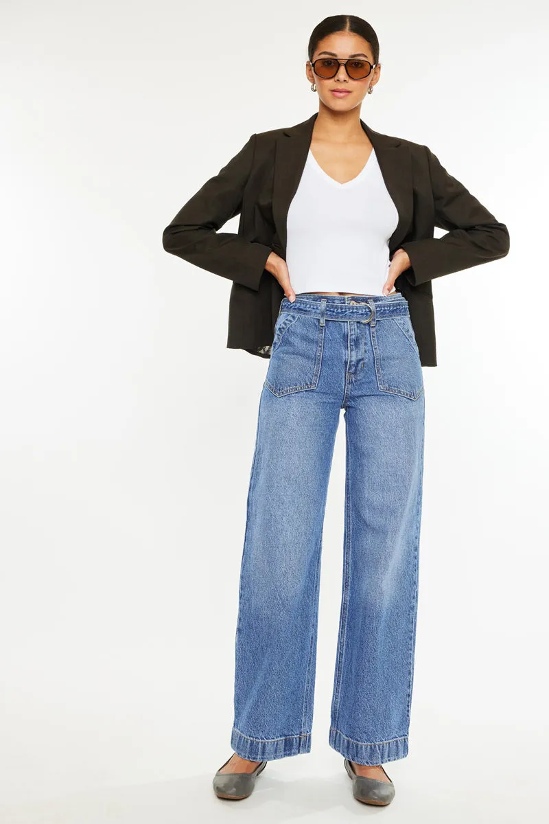 Finn Ultra High Rise Wide Fit Leg Jeans sold by Kan Can product image thumbnail 2