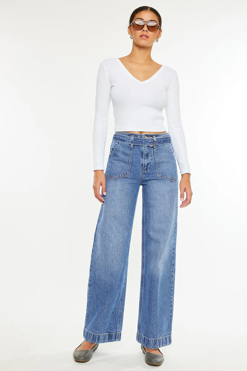 Finn Ultra High Rise Wide Fit Leg Jeans sold by Kan Can product image thumbnail 5