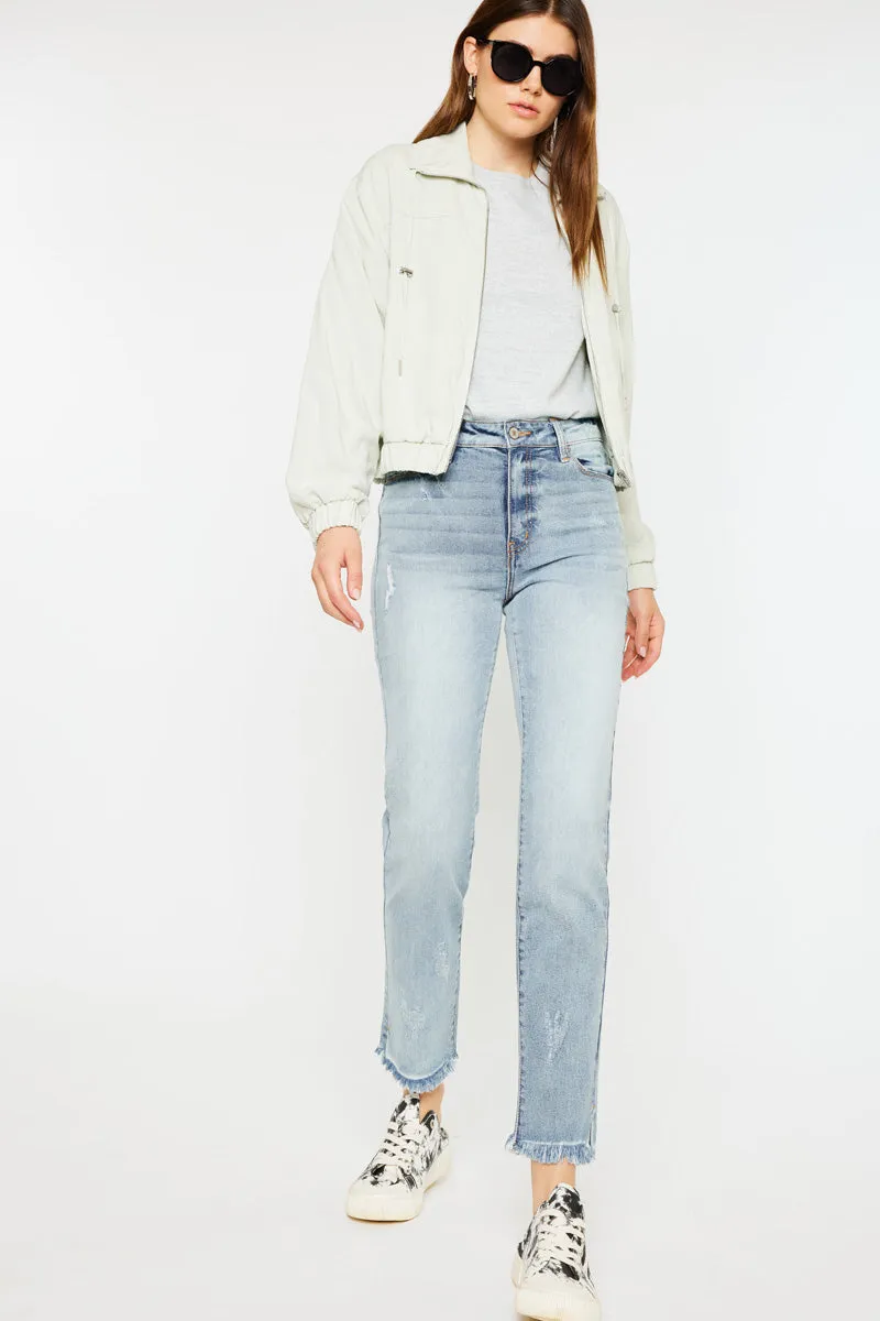 Muffy High Rise Straight Leg Jeans sold by Kan Can