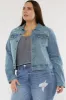 Aria Classic Trucker Denim Jacket (Plus Size) sold by Kan Can