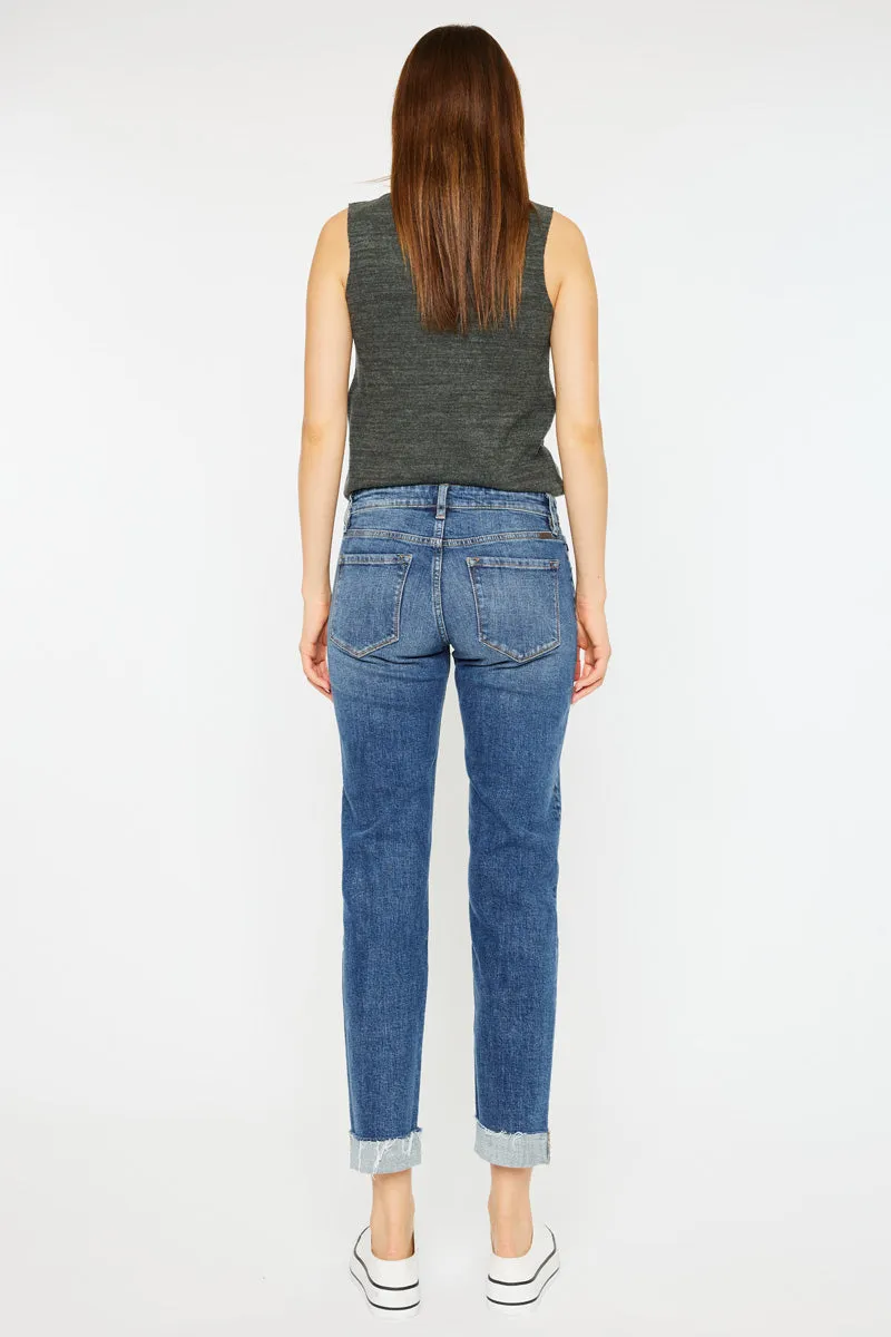 Nina Mid Rise Slim Boyfriend Jeans sold by Kan Can product image thumbnail 2