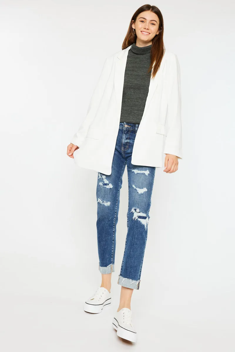 Nina Mid Rise Slim Boyfriend Jeans sold by Kan Can product image thumbnail 4