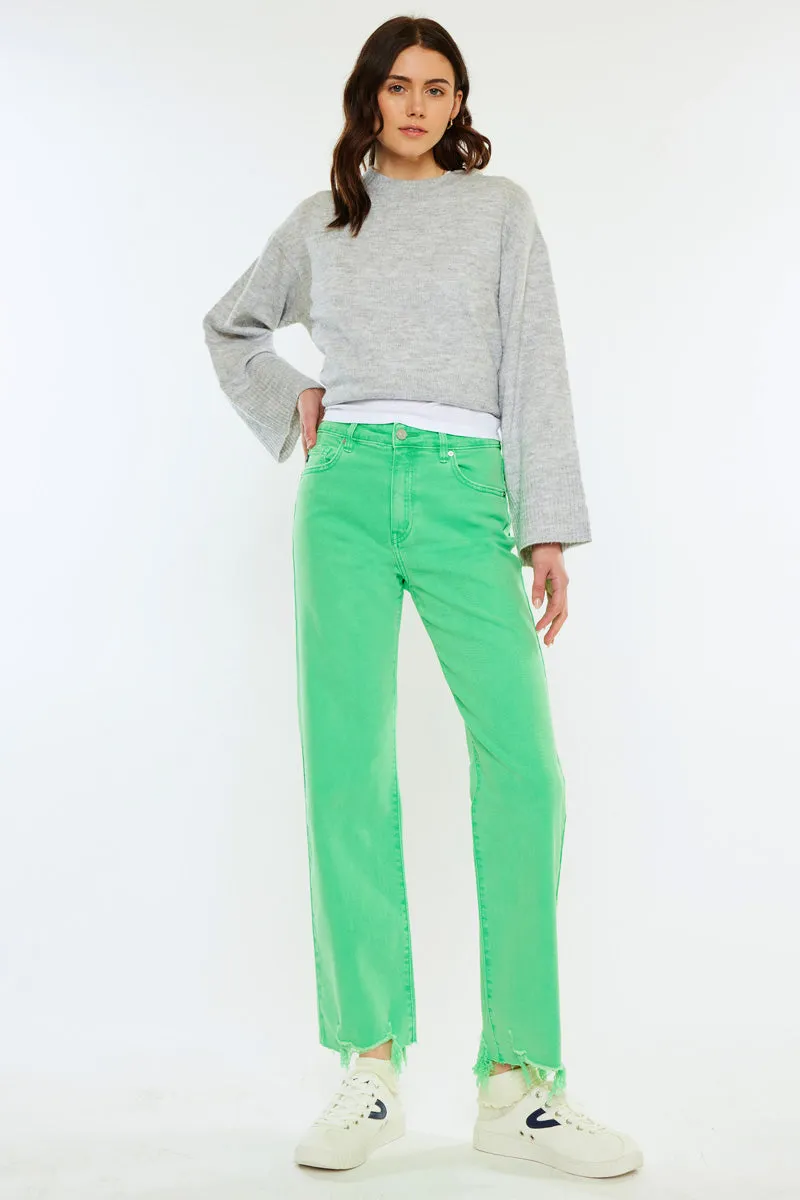 Maliha High Rise Slim Wide Leg Jeans sold by Kan Can product image thumbnail 4