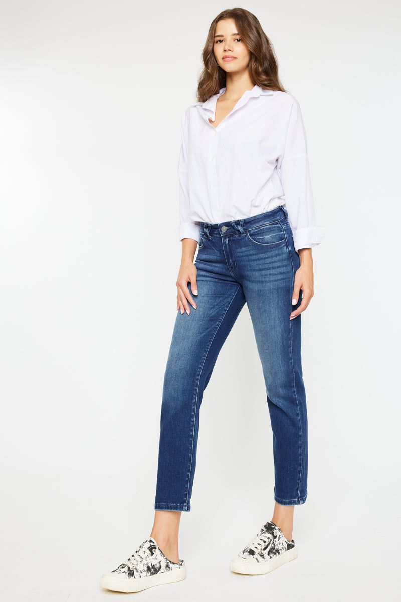 Dolores Mid Rise Slim Straight Fit Jeans sold by Kan Can