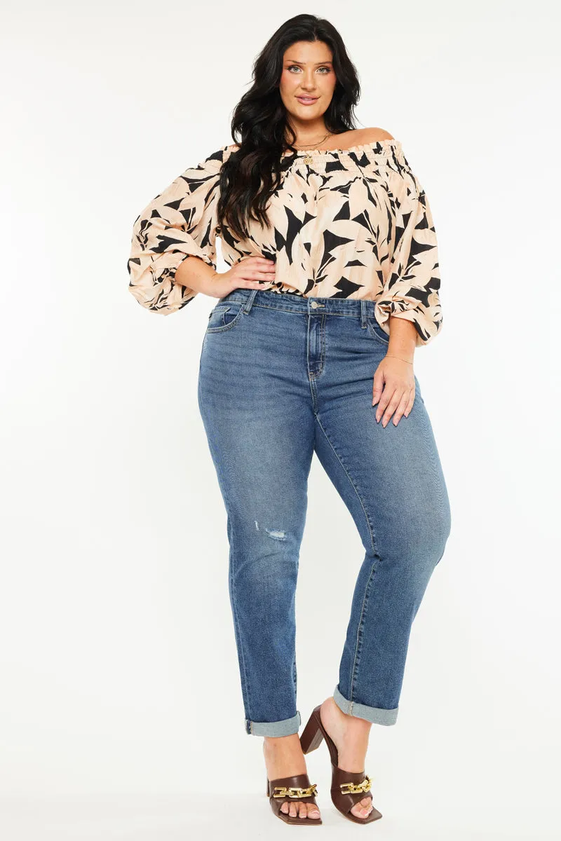 Harper Essentials Mid Rise Slim Straight Jean (Plus Size) sold by Kan Can product image thumbnail 4