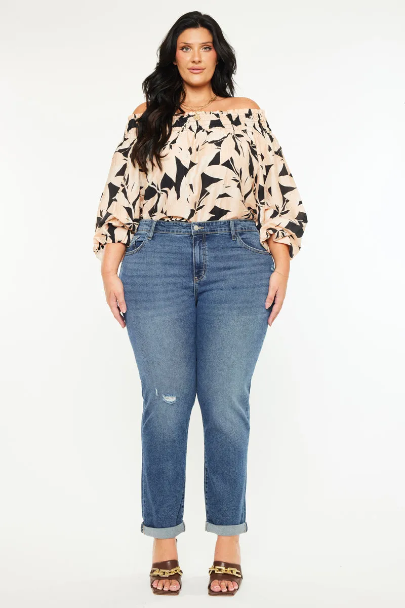 Harper Essentials Mid Rise Slim Straight Jean (Plus Size) sold by Kan Can product image thumbnail 3