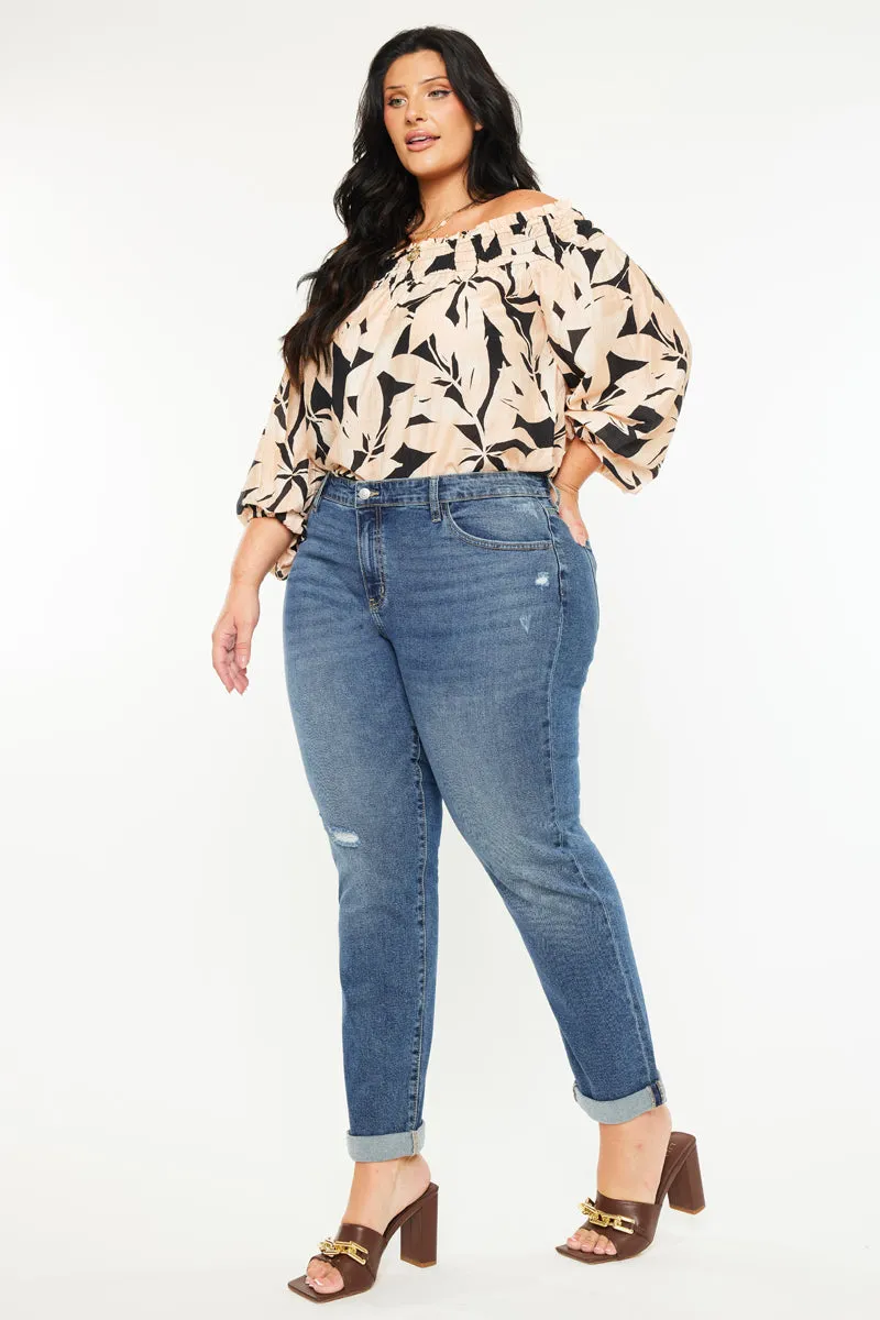 Harper Essentials Mid Rise Slim Straight Jean (Plus Size) sold by Kan Can product image thumbnail 5