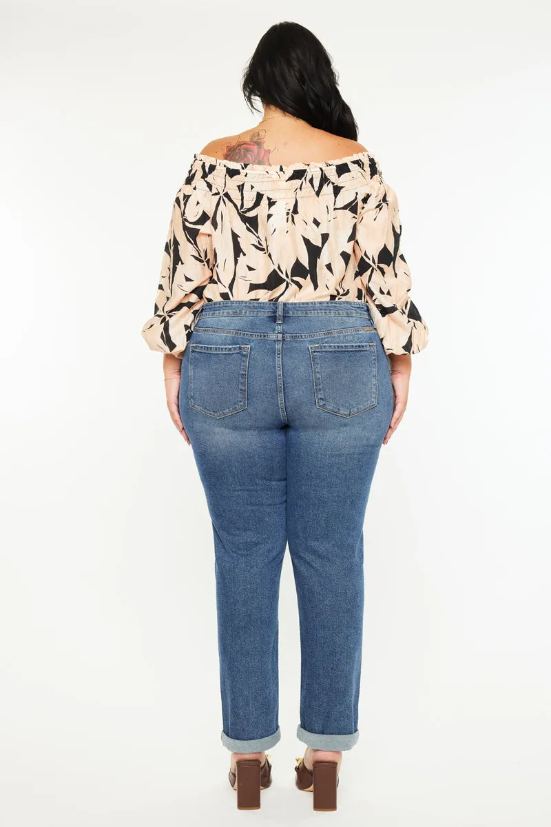 Harper Essentials Mid Rise Slim Straight Jean (Plus Size) sold by Kan Can product image thumbnail 2