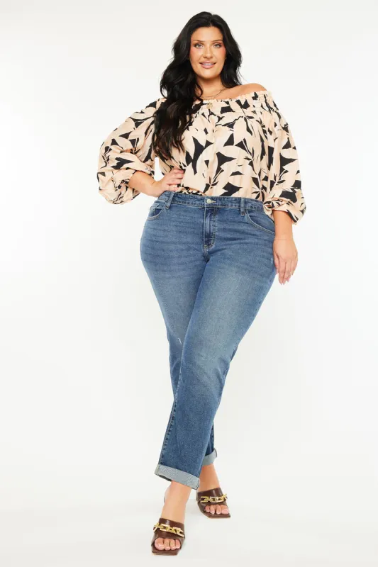 Harper Essentials Mid Rise Slim Straight Jean (Plus Size) sold by Kan Can