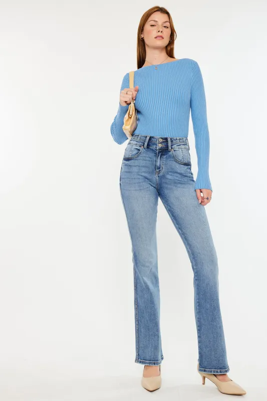 Trina High Rise Flare Jeans sold by Kan Can