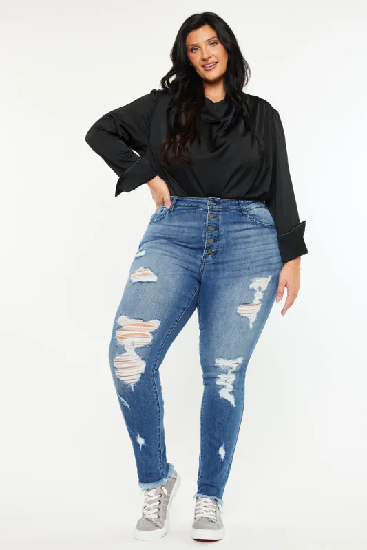 Lynn High Rise Super Skinny Jeans (Plus Size) sold by Kan Can
