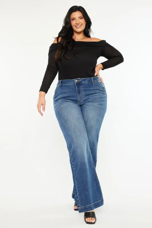 Jewel High Rise Slim Crop Straight Jeans (Plus Size) sold by Kan Can