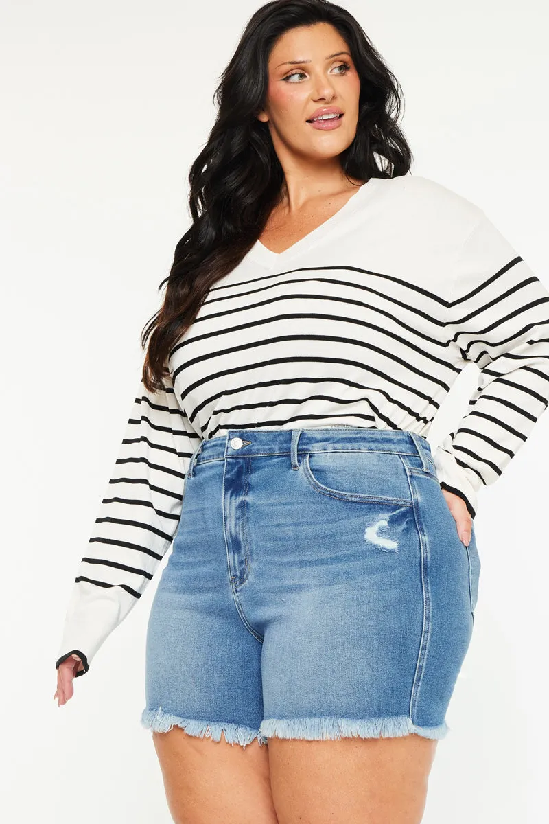 Sky Essentials High Rise Shorts (Plus Size) sold by Kan Can