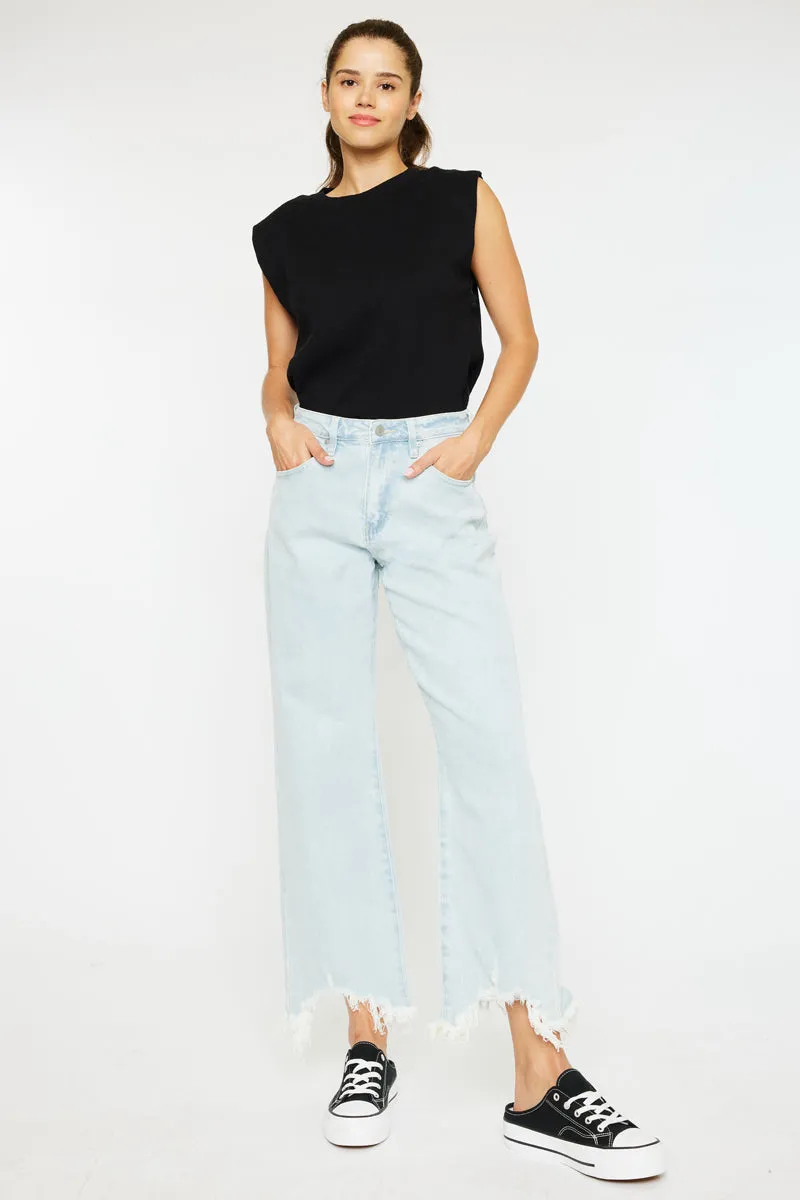 Isadora High Rise Slim Wide Leg Jeans sold by Kan Can