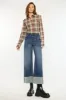 Beanie High Rise Ankle Wide Leg Jeans sold by Kan Can