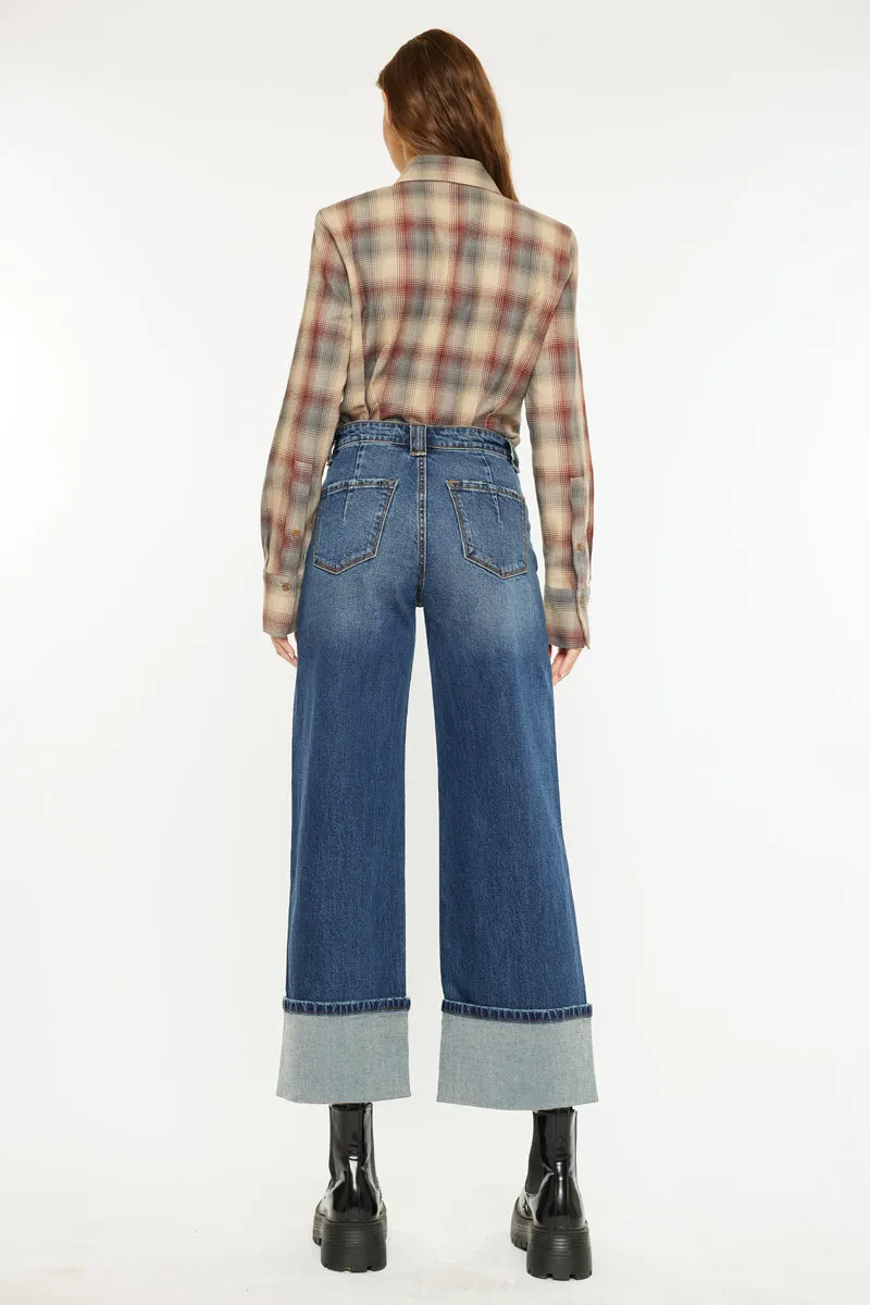 Beanie High Rise Ankle Wide Leg Jeans sold by Kan Can product image thumbnail 2