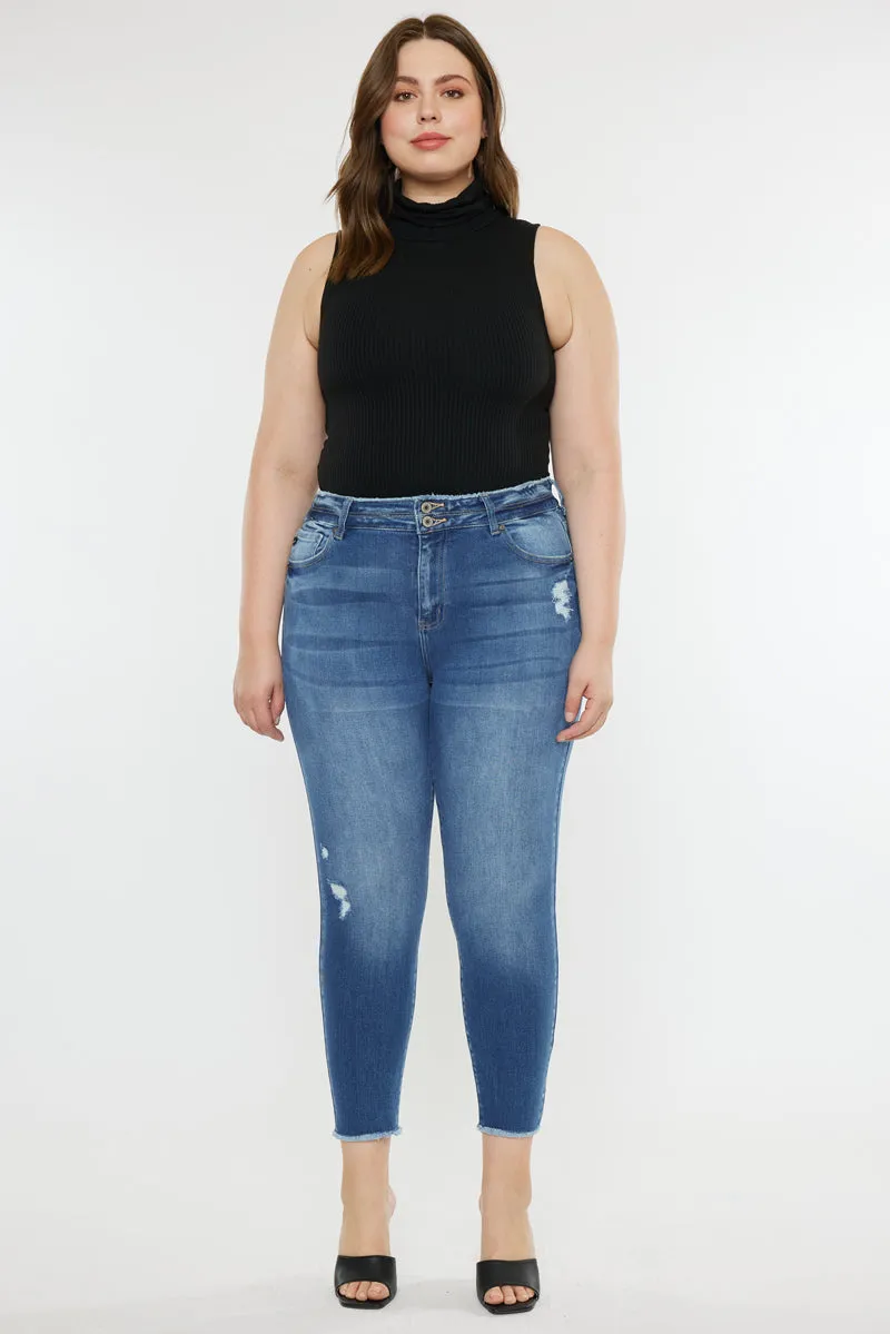 Valencia High Rise Ankle Skinny Jeans (Plus) sold by Kan Can product image thumbnail 3