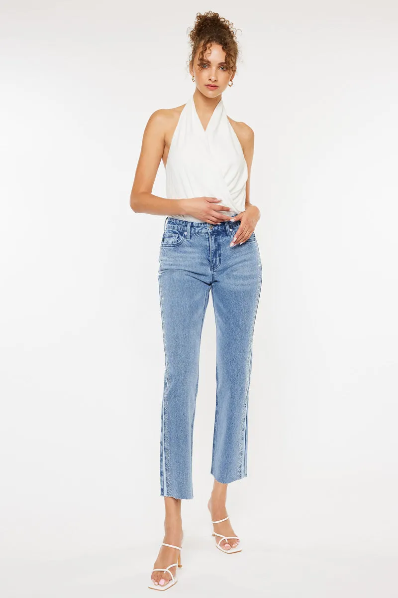 Evelyn Mid Rise Slim Straight Leg Jeans sold by Kan Can product image thumbnail 4