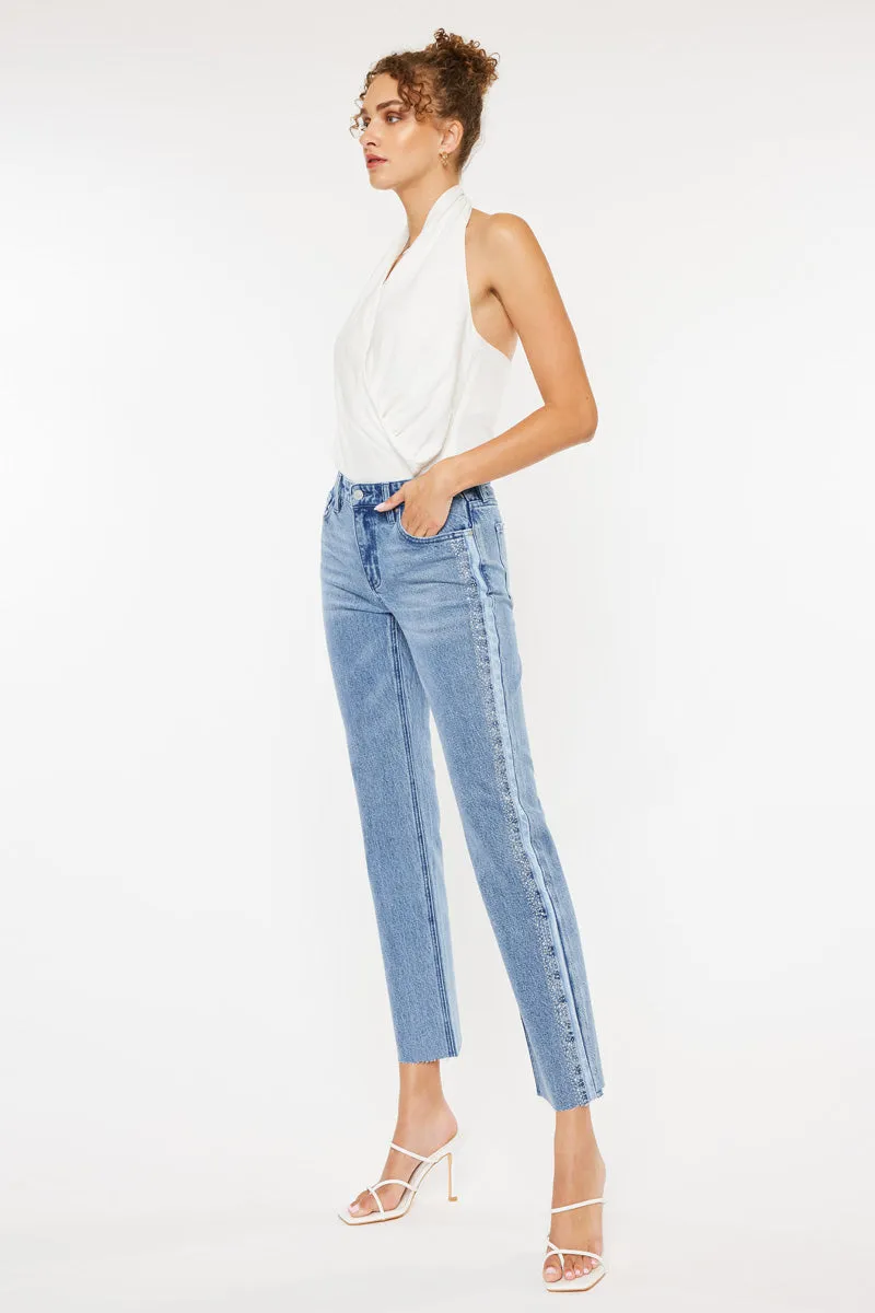 Evelyn Mid Rise Slim Straight Leg Jeans sold by Kan Can product image thumbnail 5