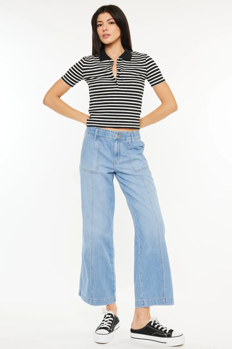 Delilah Mid Rise Wide Leg Jeans sold by Kan Can product image thumbnail 4