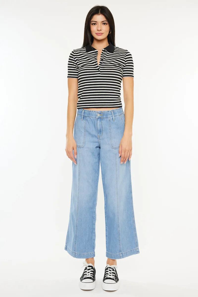 Delilah Mid Rise Wide Leg Jeans sold by Kan Can product image thumbnail 3