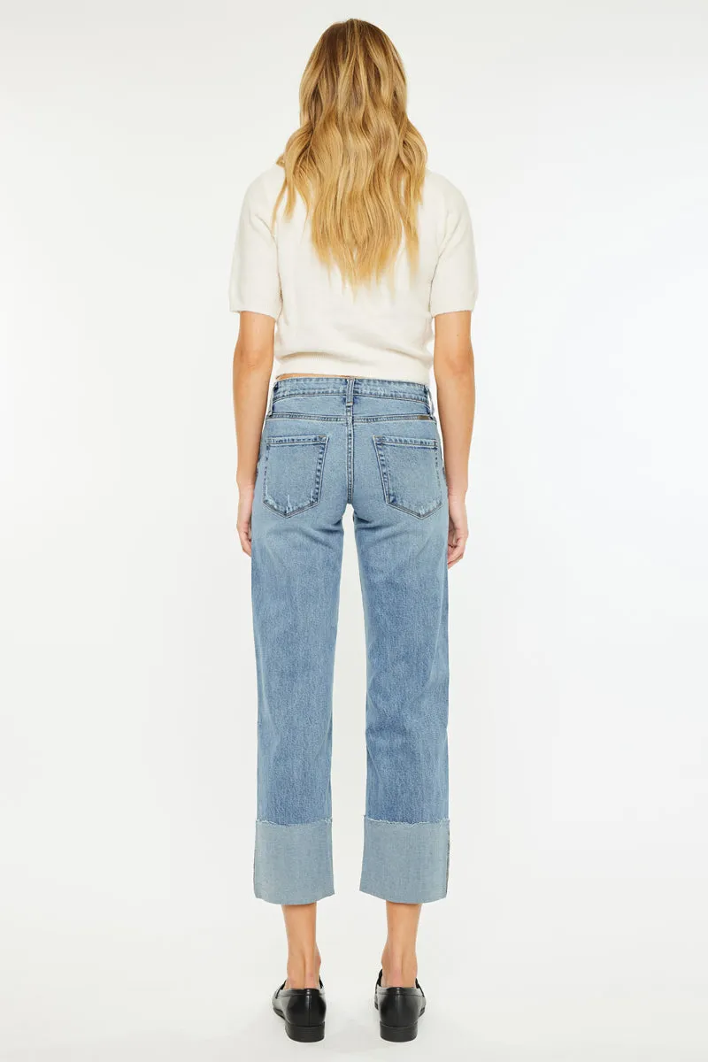 Margret Mid Rise Cropped Wide Leg Jeans sold by Kan Can product image thumbnail 2