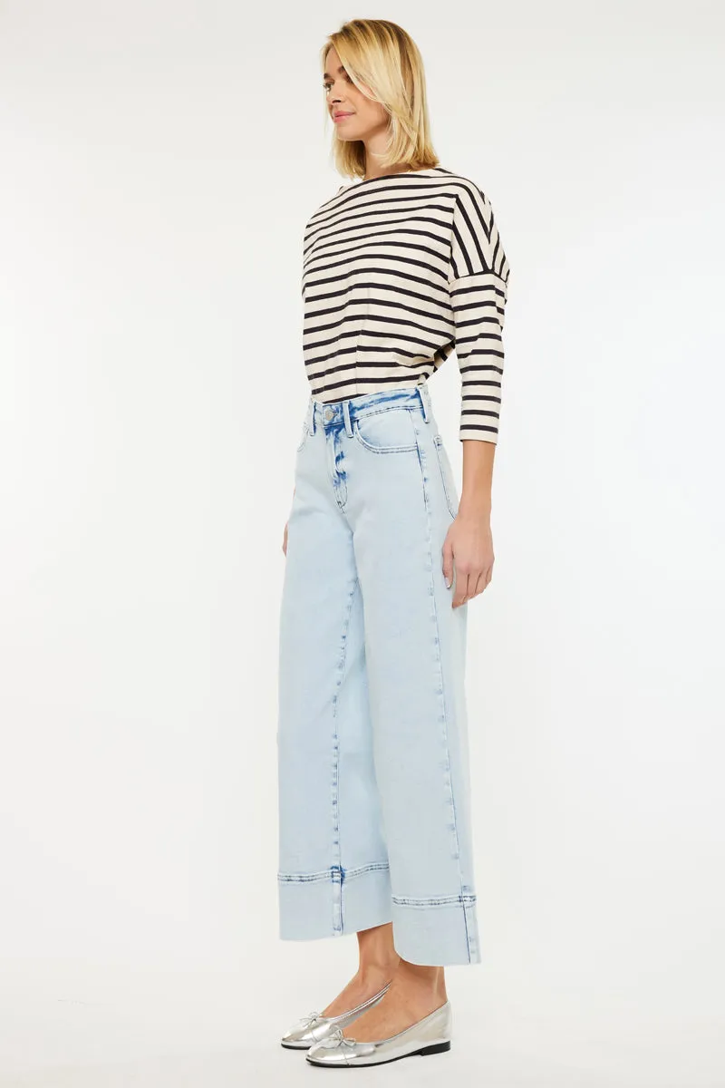 Kassie Essentials Cropped Wide Leg Jeans sold by Kan Can product image thumbnail 4