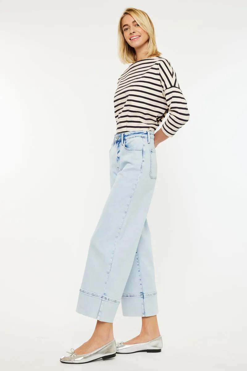 Kassie Essentials Cropped Wide Leg Jeans sold by Kan Can product image thumbnail 3