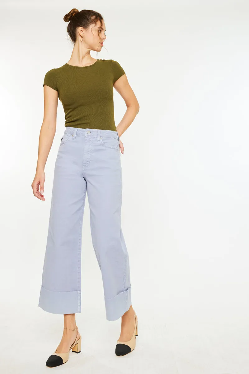 Sammie High Rise 90's Cropped Wide Leg Jeans sold by Kan Can product image thumbnail 5