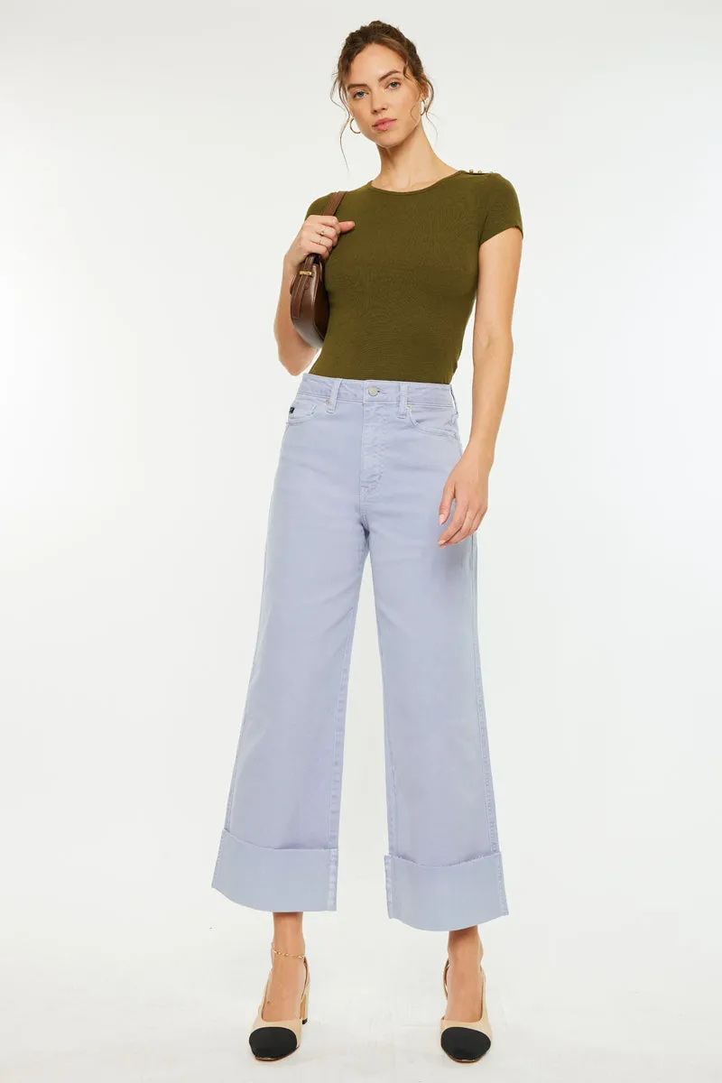 Sammie High Rise 90's Cropped Wide Leg Jeans sold by Kan Can
